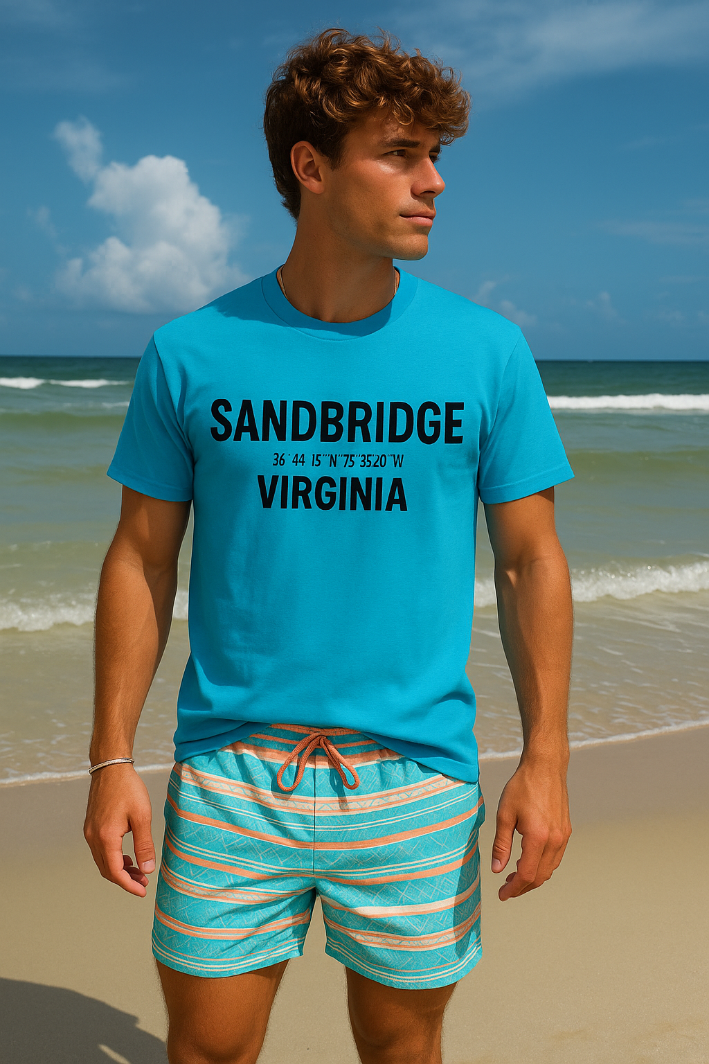 Sandbridge Coordinates T-Shirt – Coastal Edition