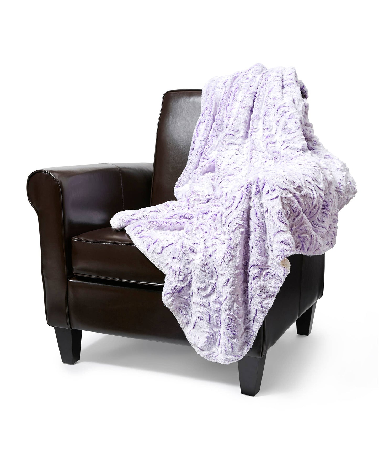 "Lavender Rose" Faux Fur Plush Throw Blanket - 50"x70"