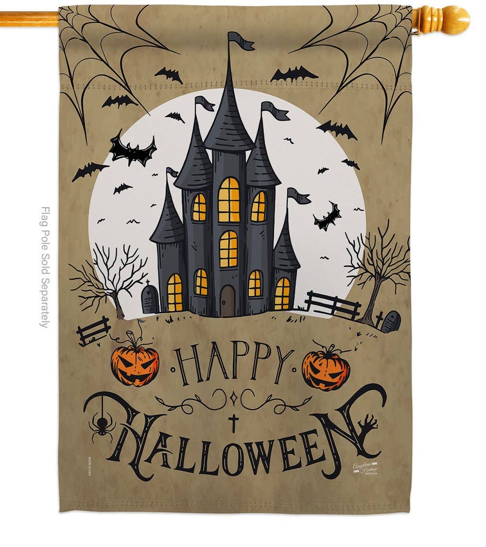 Halloween Castle Falltime Decor Flag