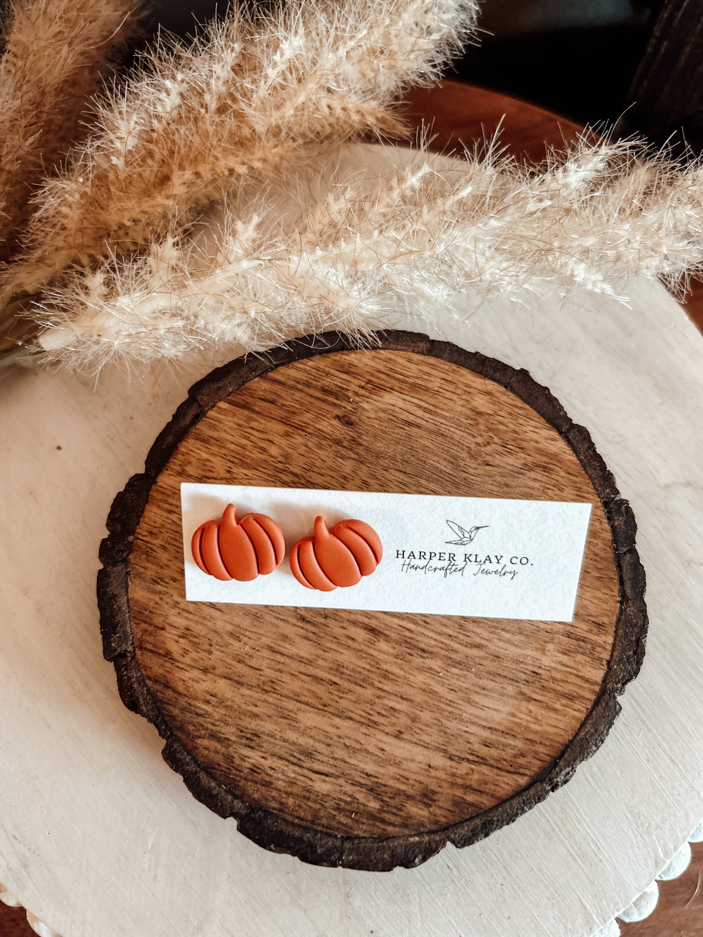 The Perfect Pumpkin Studs- Fall Polymer Clay Stud Earrings