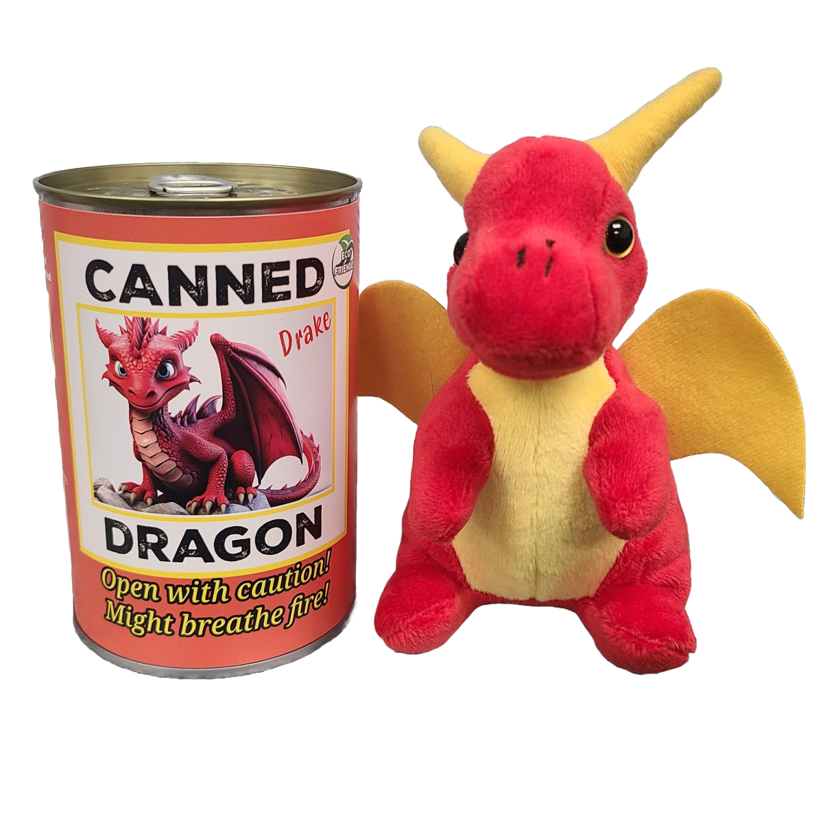 Canned Dragon | Stuffed Animal Plush w/Jokes | Unique Gift