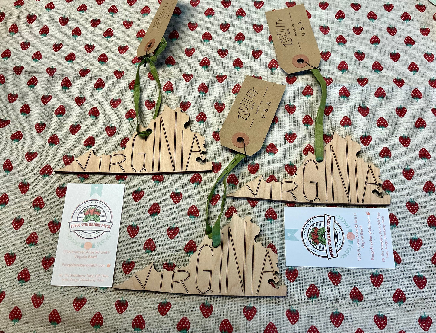 Virginia Wooden Ornaments