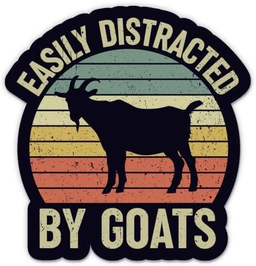 Easily Distracted By Goats Sticker