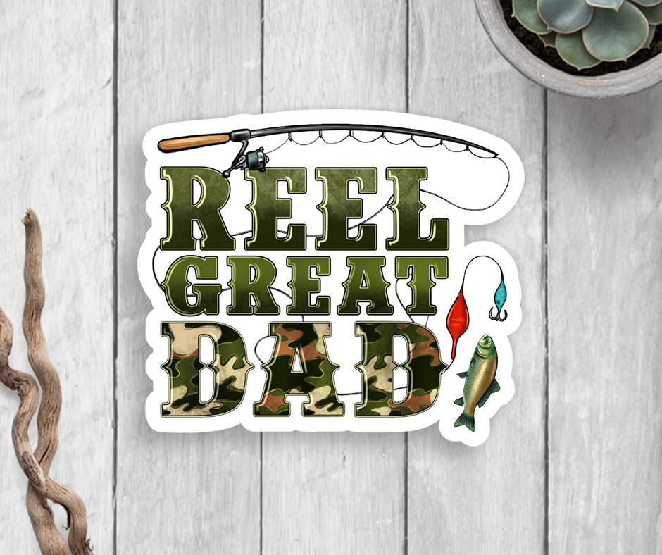 Reel Great Dad Vinyl Sticker