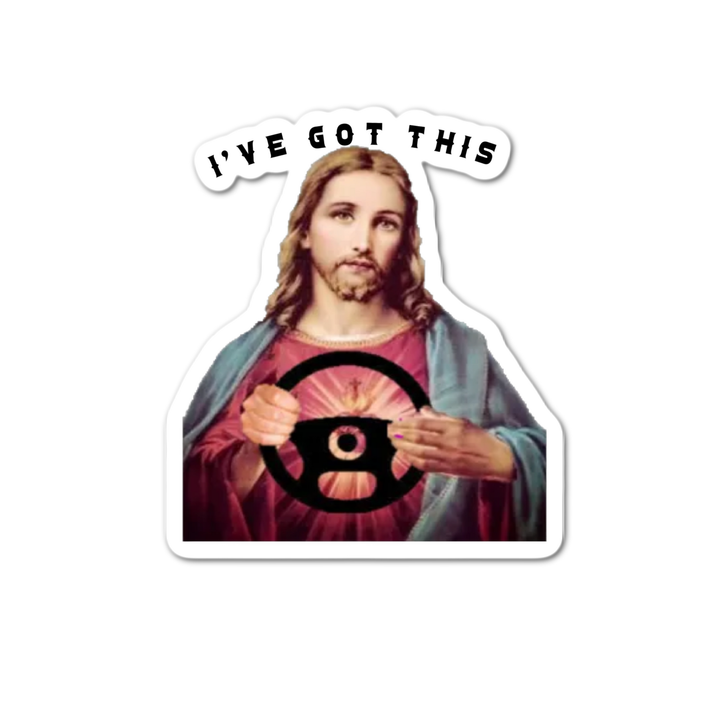 I've got this Jesus Take the Wheel Sticker