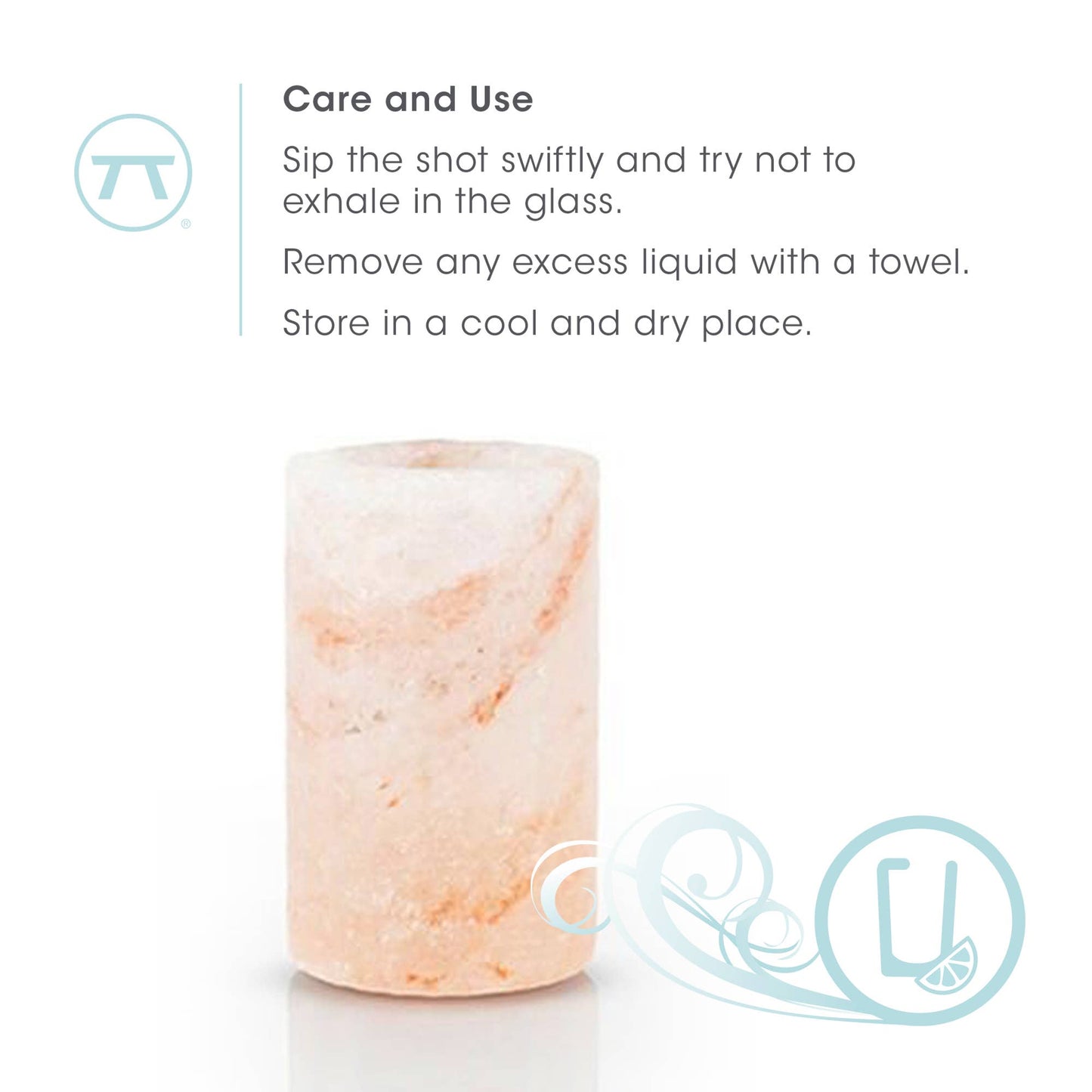 Outset Himalayan Pink Salt Drinking Glasses, Set 4, 1-ounce