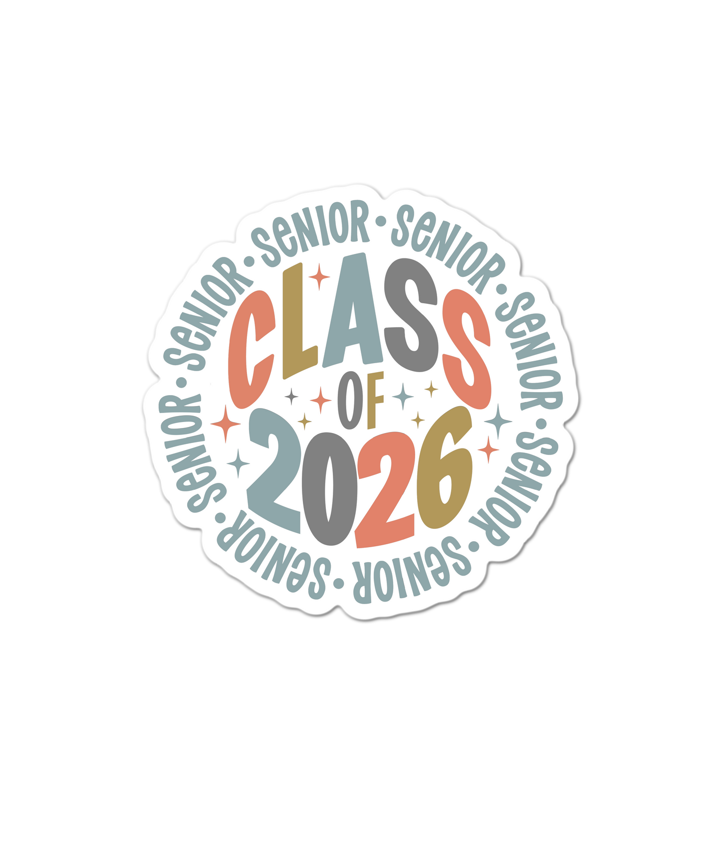 Class of 2026 Senior Retro Waterproof Sticker