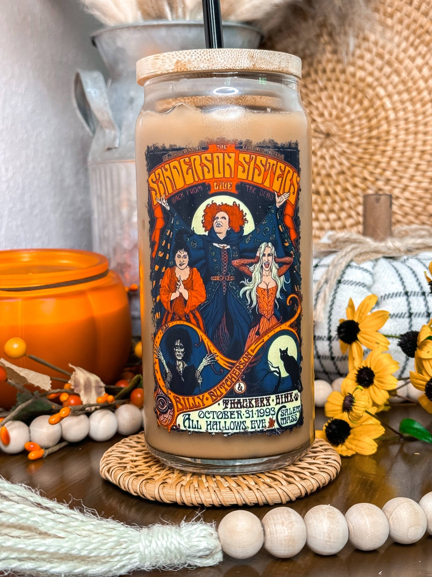 Sanderson Sisters Tour 16oz Halloween Glass Cup