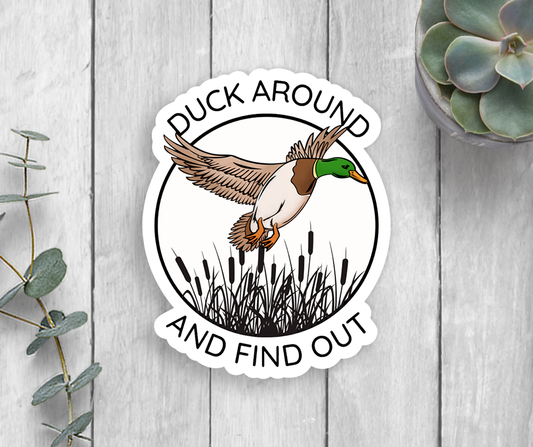 Duck Around And Find Out Vinyl Sticker