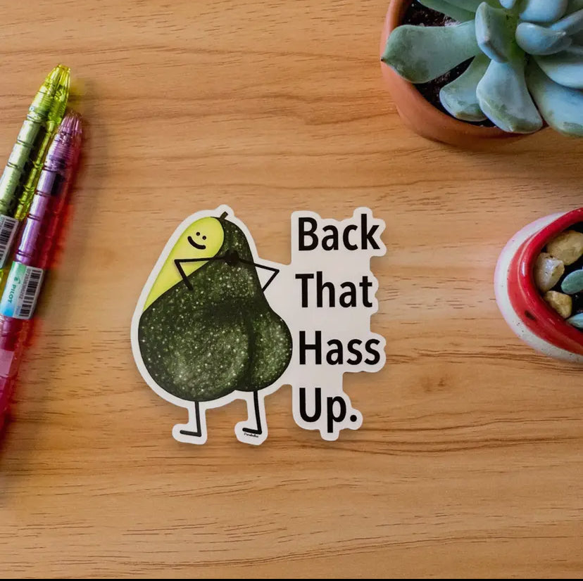 Back That Hass Up Sticker - 3" Vinyl, Waterproof & Matte