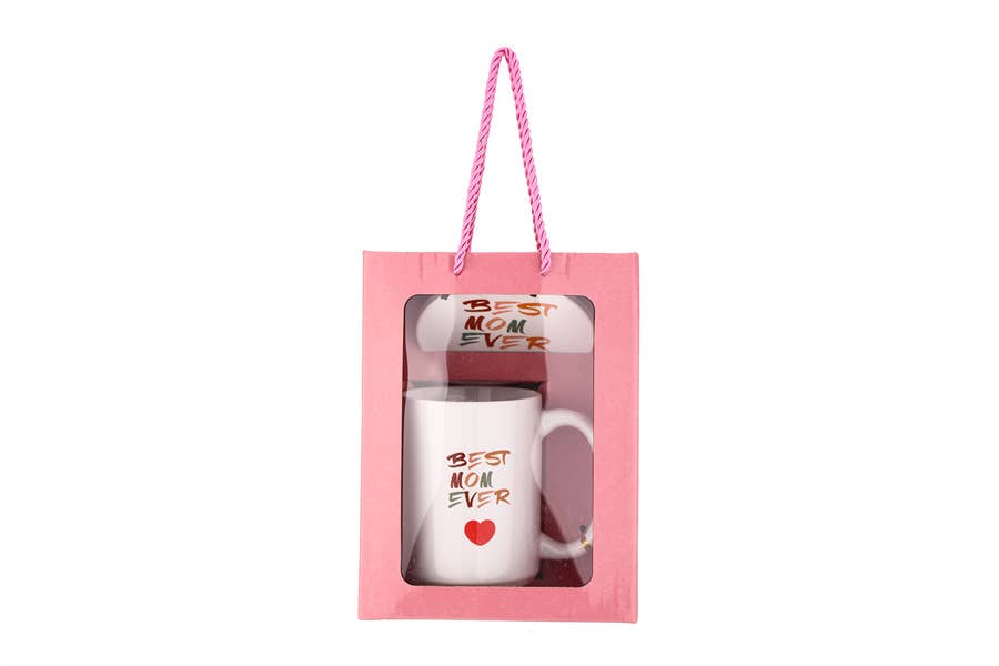 Ladies Best Mom Ever Mug and Coaster Gift Set 
