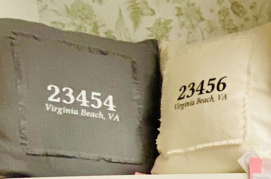 23454 Virginia Beach Natural or Grey Pillow Cover & Insert
