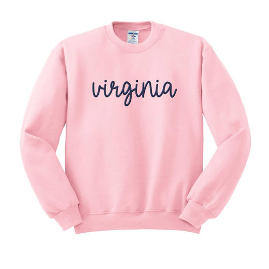 Script Virginia Embroidered Sweatshirt