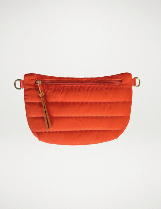 Addison Quilted Nylon Waist/ Sling Bag - Orange/Rust