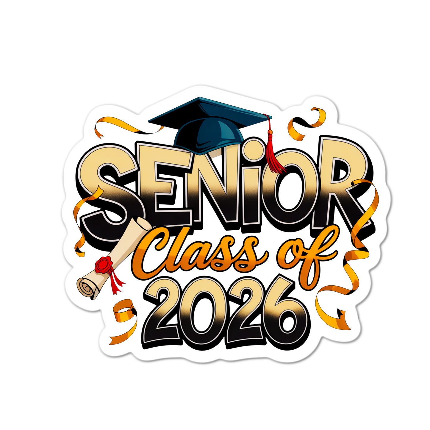 Senior Class of 2026 Waterproof Sticker
