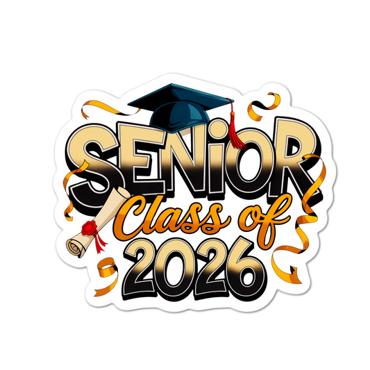 Senior Class of 2026 Waterproof Sticker