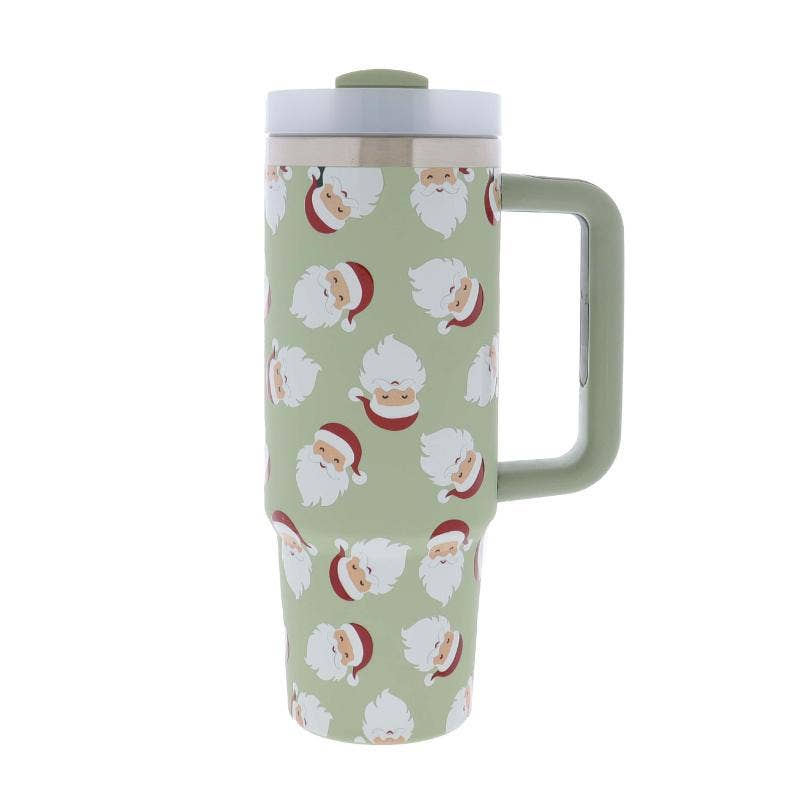 Good Tidings 30 Oz. Tumbler With Straw and Handle