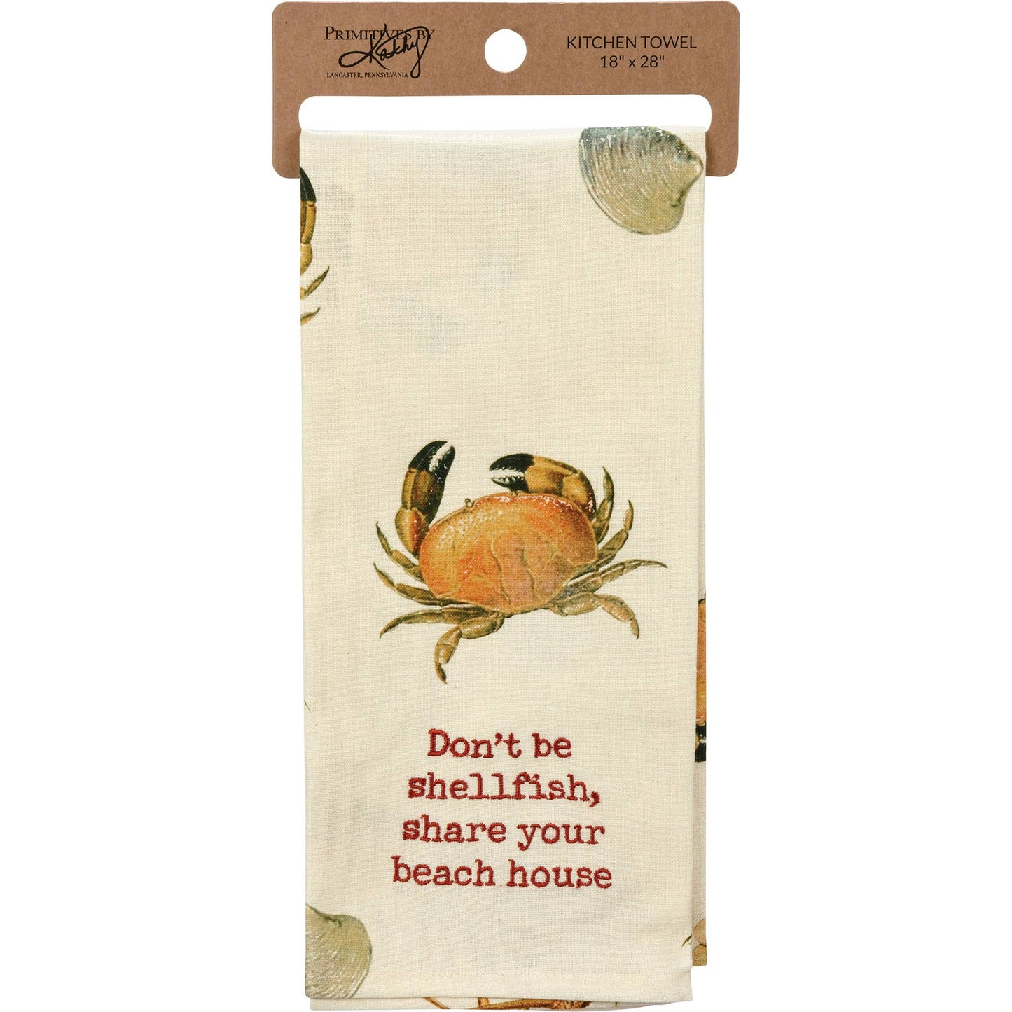 Don't Be Shellfish Kitchen Towel