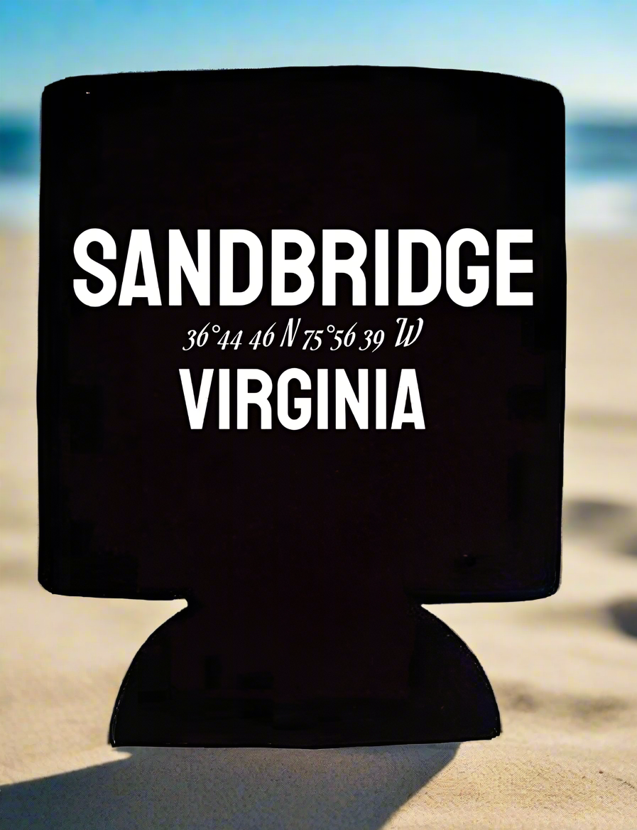 Sandbridge, Virginia Koozie / Can Sleeve 🌊🖤