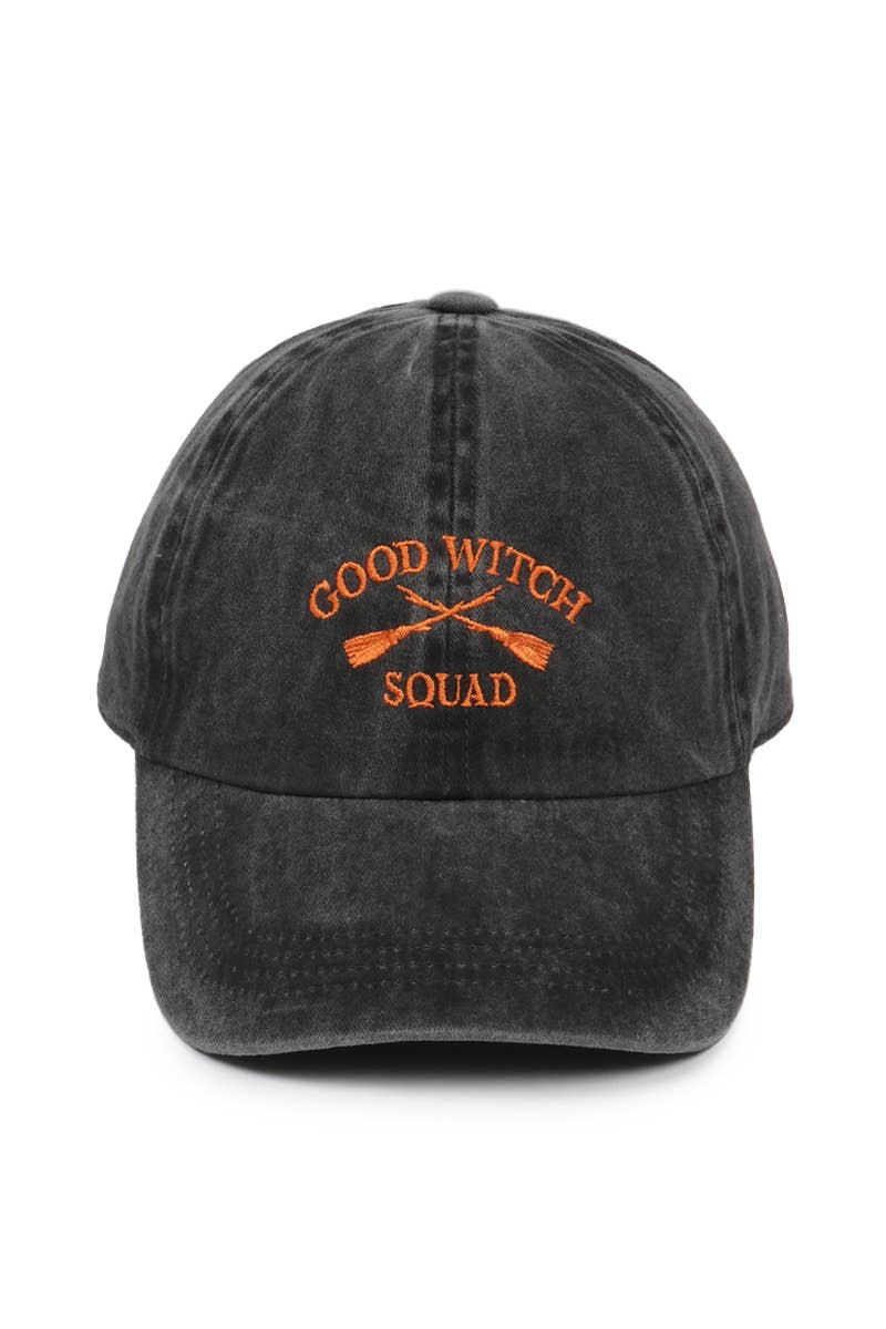 GOOD WITCH SQUAD embroidery in Cotton Baseball Cap / hat