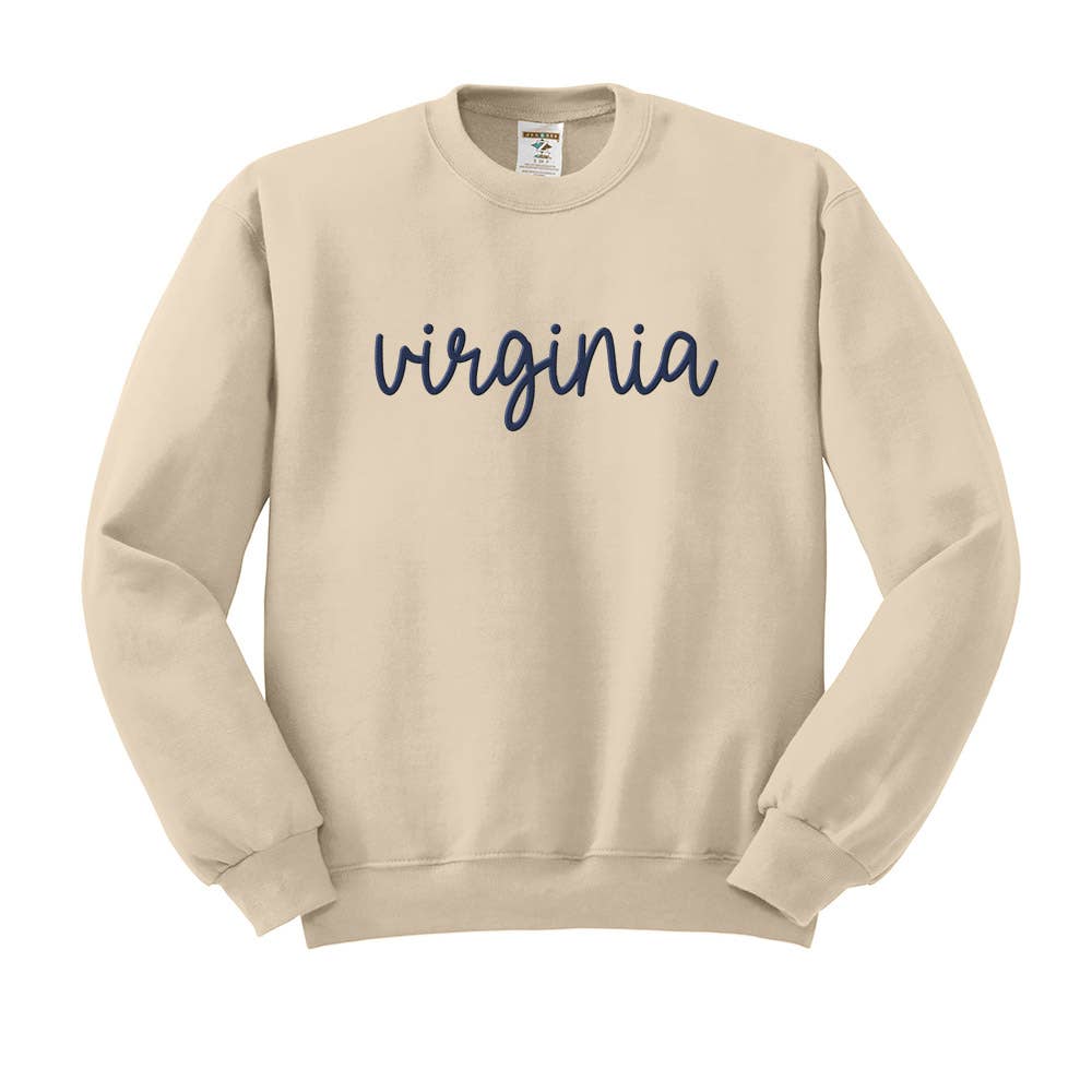 Script Virginia Embroidered Sweatshirt