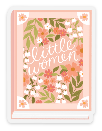 Clear Little Women Sticker 2.1x2.8in