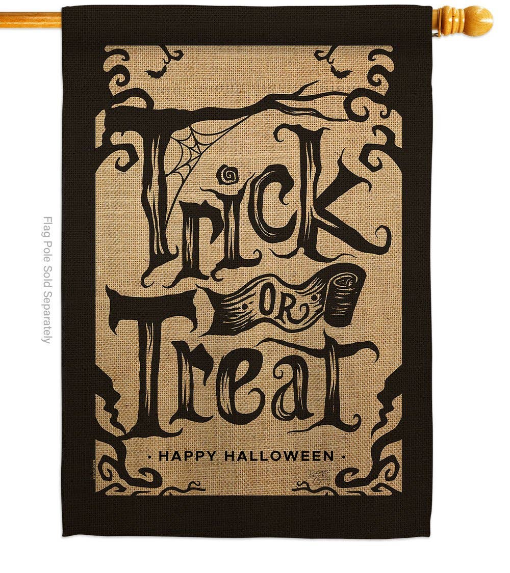 Halloween Trick Falltime Decor Flag