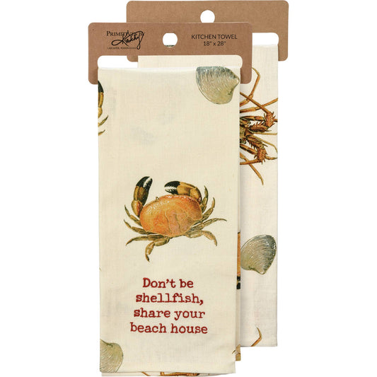 Don't Be Shellfish Kitchen Towel
