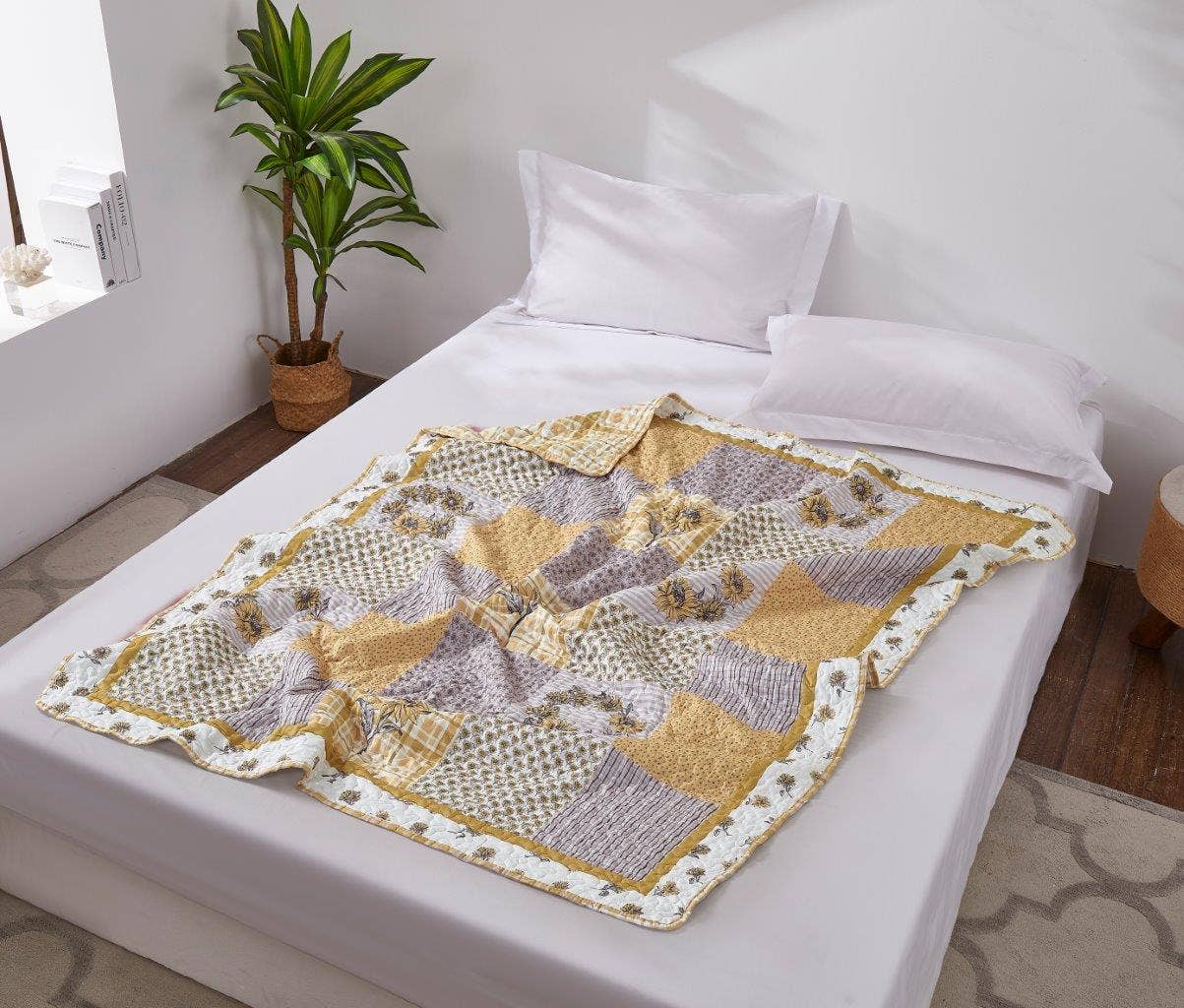 "Sunshine"  Quilted Throw Blanket 50"x60"