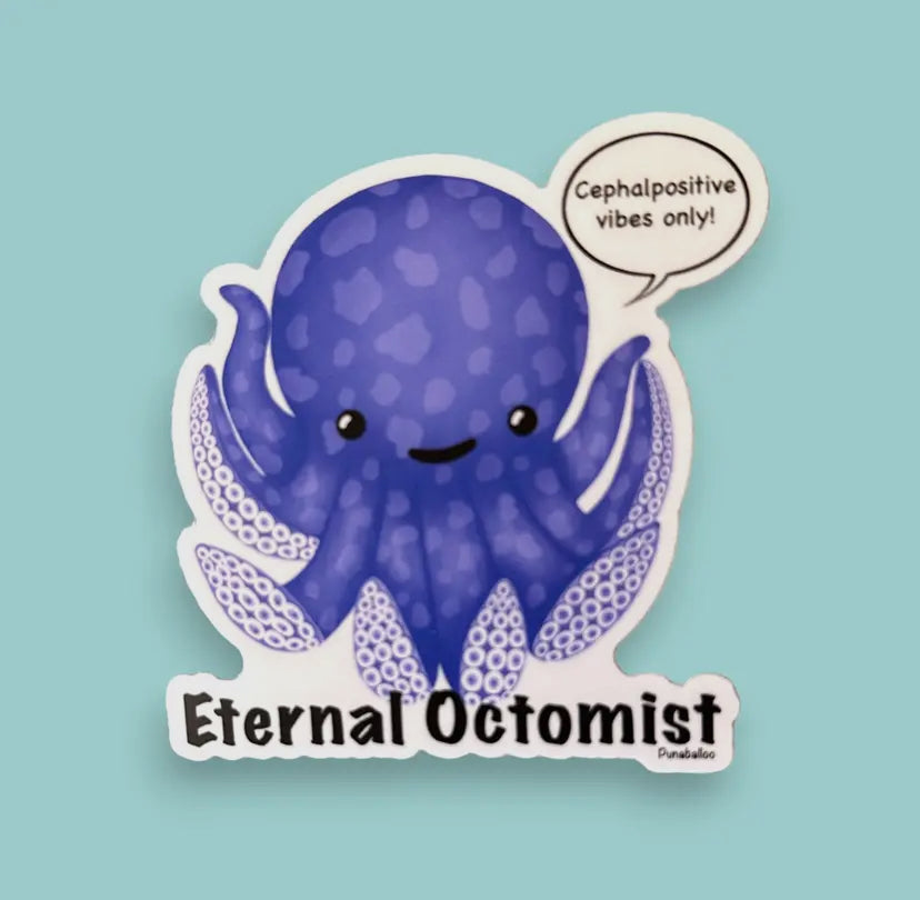 Eternal Octomist Sticker - 3" Vinyl Pun, Waterproof Decal