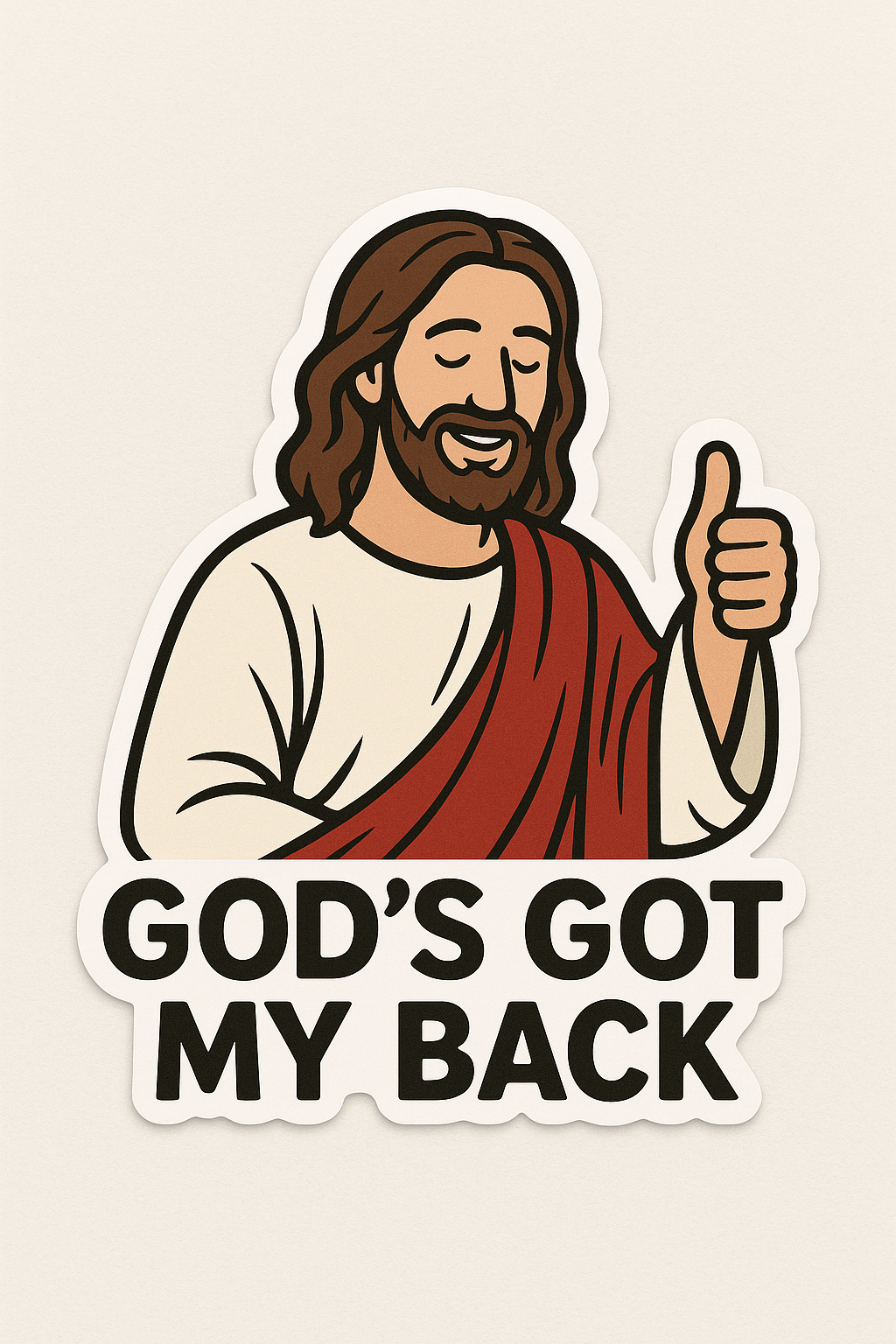 God's Got My Back Christian Sticker