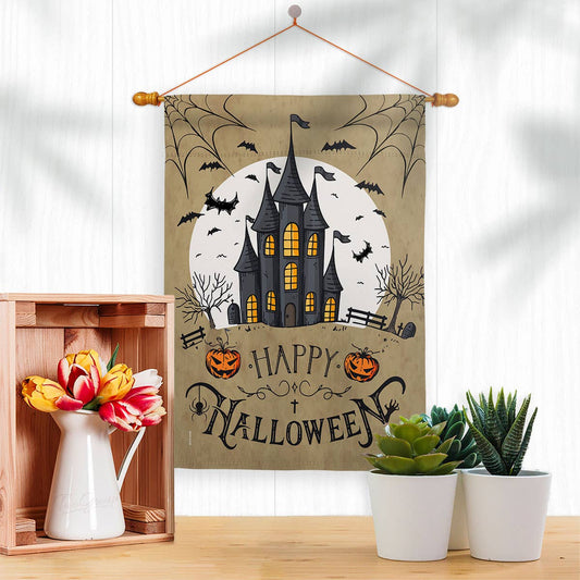 Halloween Castle Falltime Decor Flag