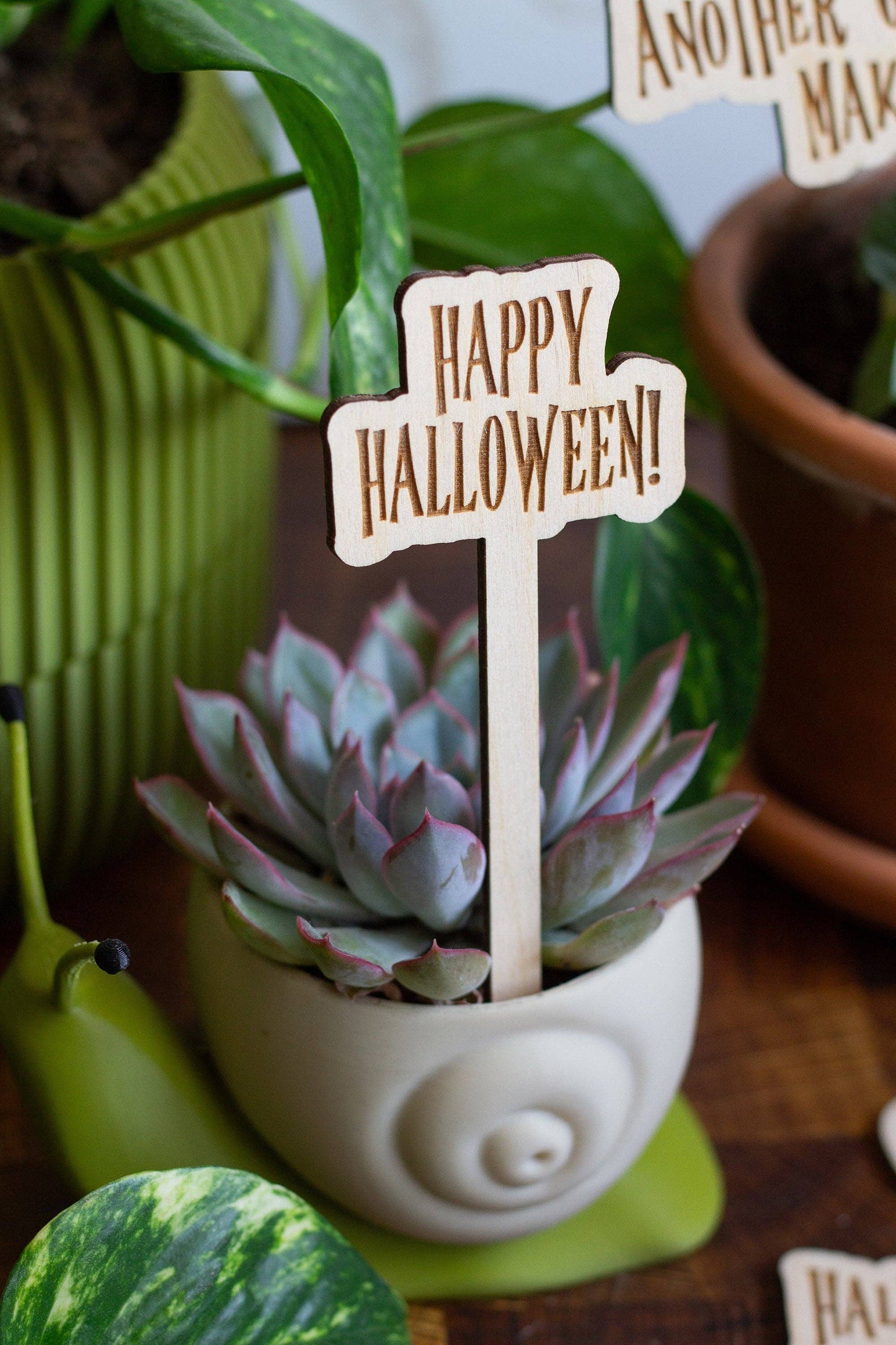 Halloween Wooden Plant Markers 