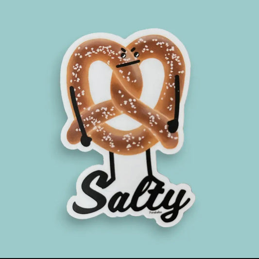 Salty Pretzel Vinyl 3" Pun Sticker
Waterproof & Matte