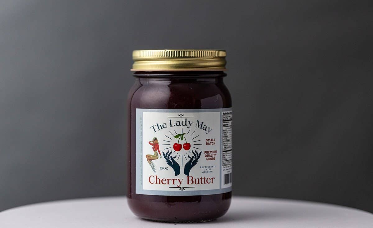 Southern Cherry Butter, 16oz, Premium Quality Goods by The Lady May