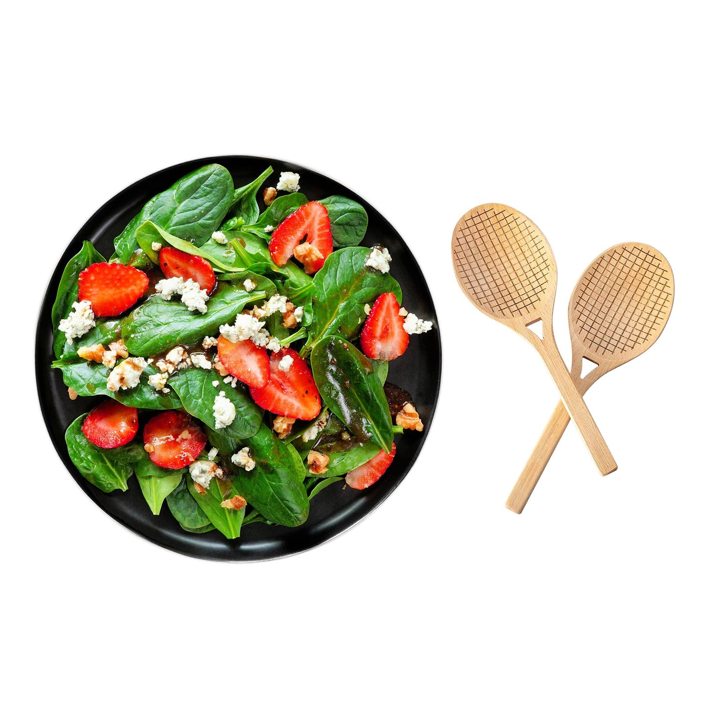 Fox Run Beechwood Tennis Racket Salad Servers, Set of 2