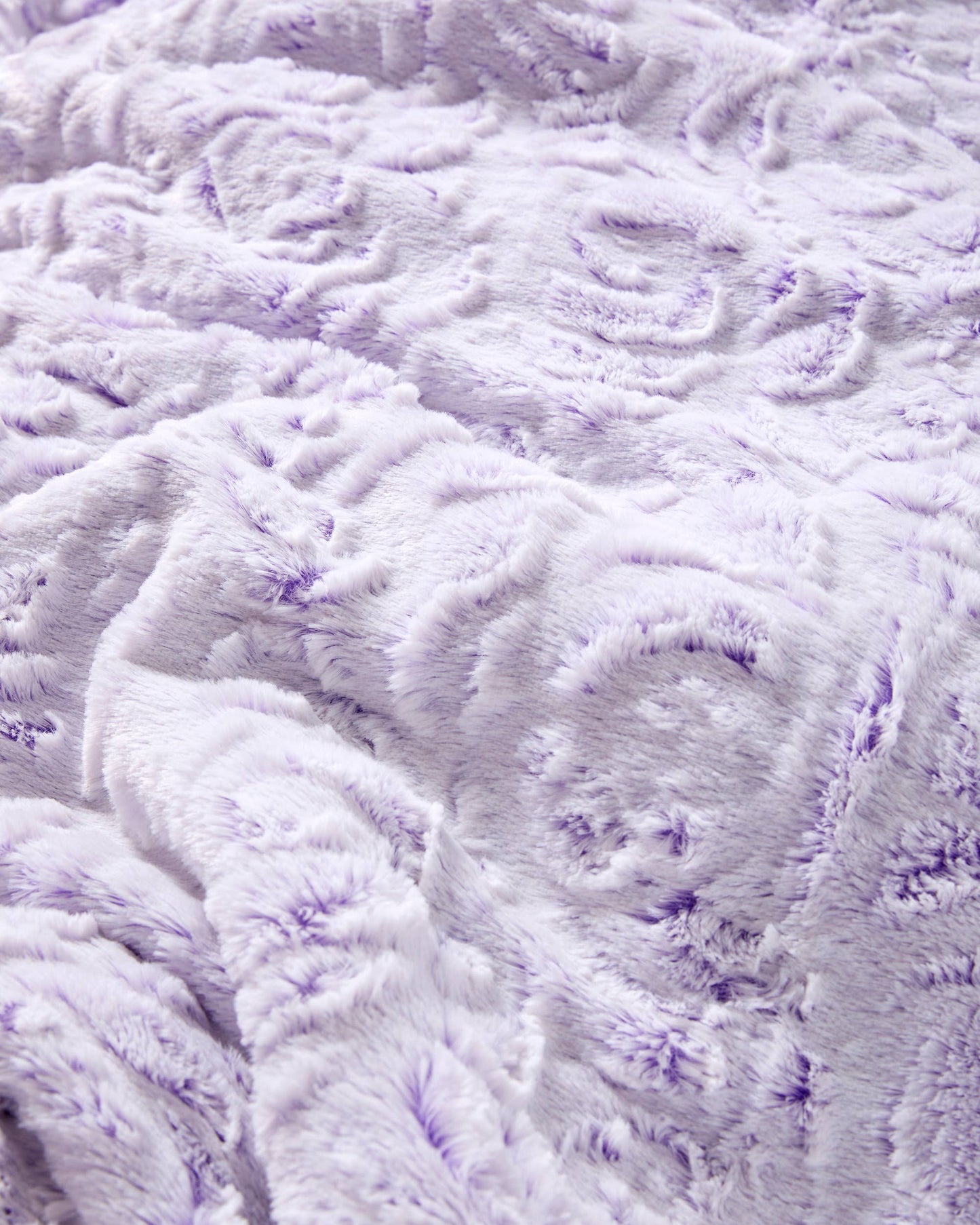 "Lavender Rose" Faux Fur Plush Throw Blanket - 50"x70"
