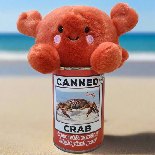 Sandy the Canned Crab - Eco-Friendly Plush w/Jokes