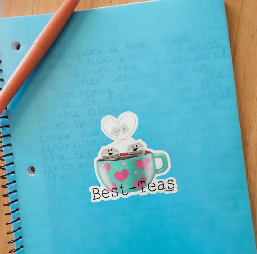 Best-Teas Sticker - 3" Vinyl Pun Sticker, Waterproof & Matte