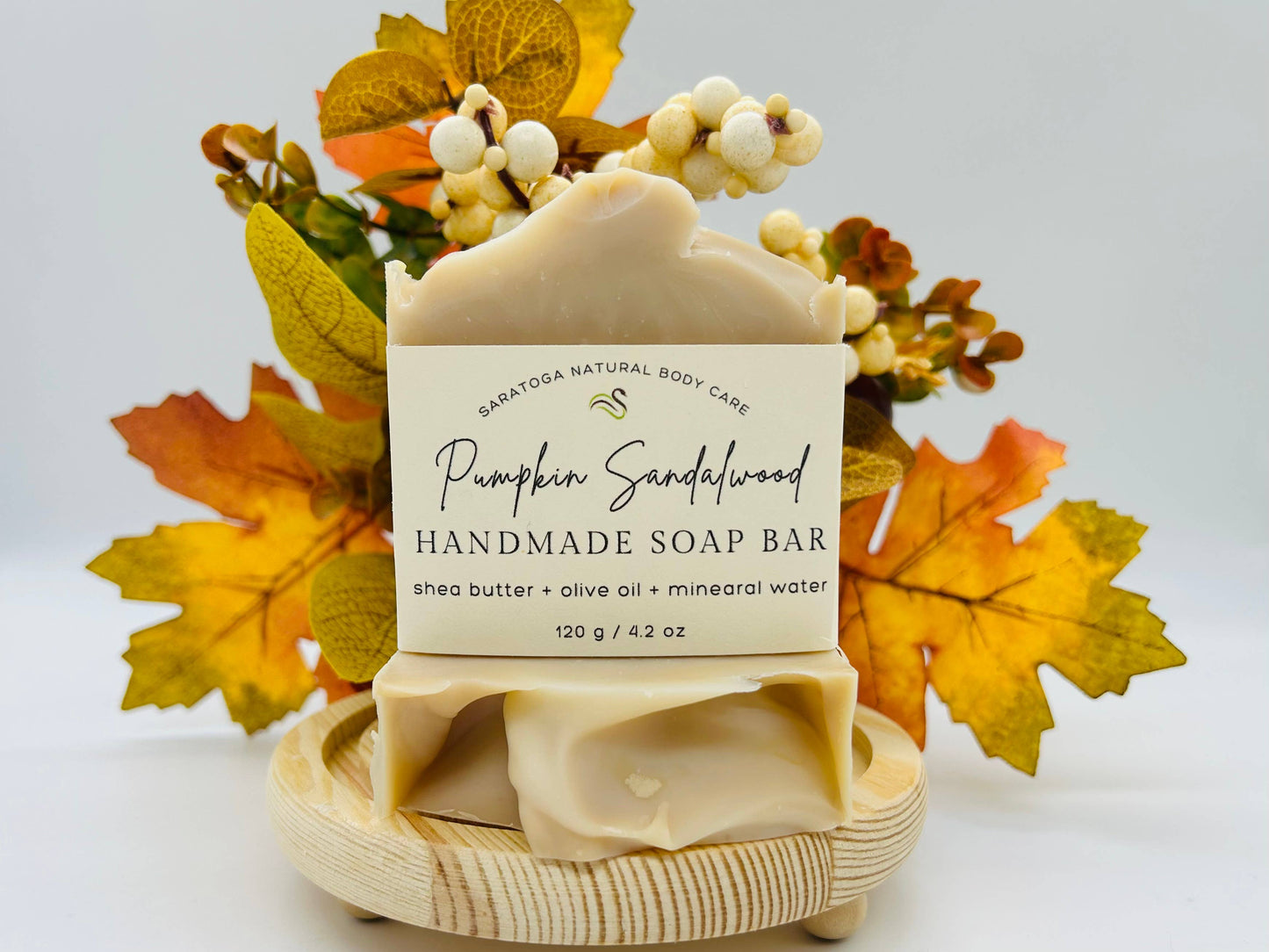 FALL Pumpkin Sandalwood Handmade Soap Bar VEGAN