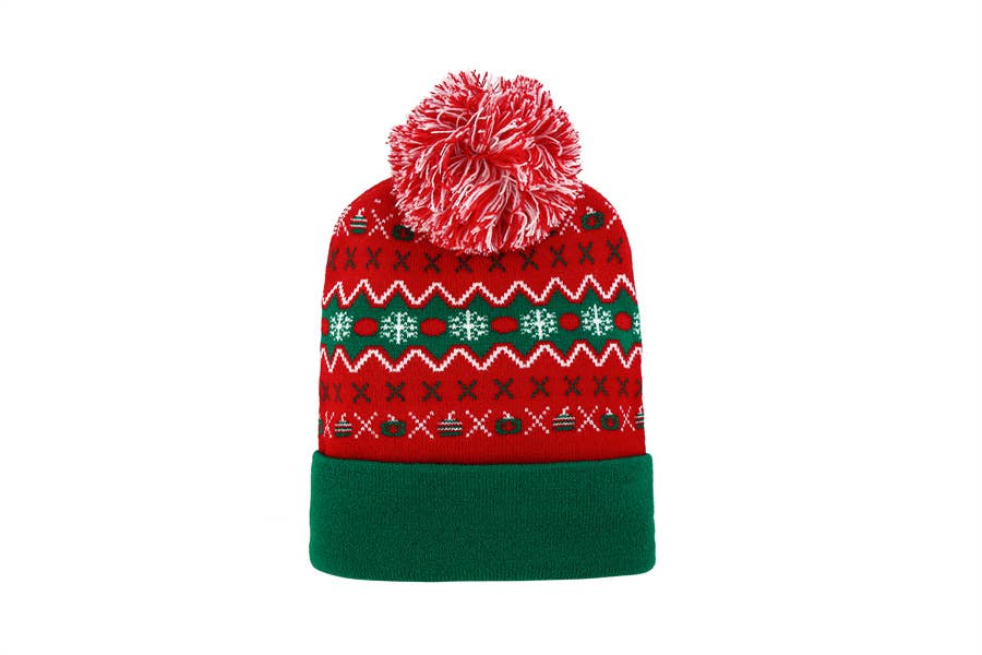 Christmas Themed Holiday Beanie Cap