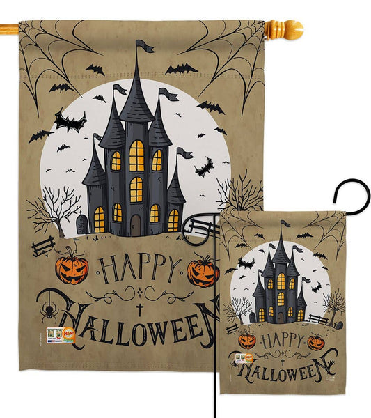 Halloween Castle Falltime Decor Flag