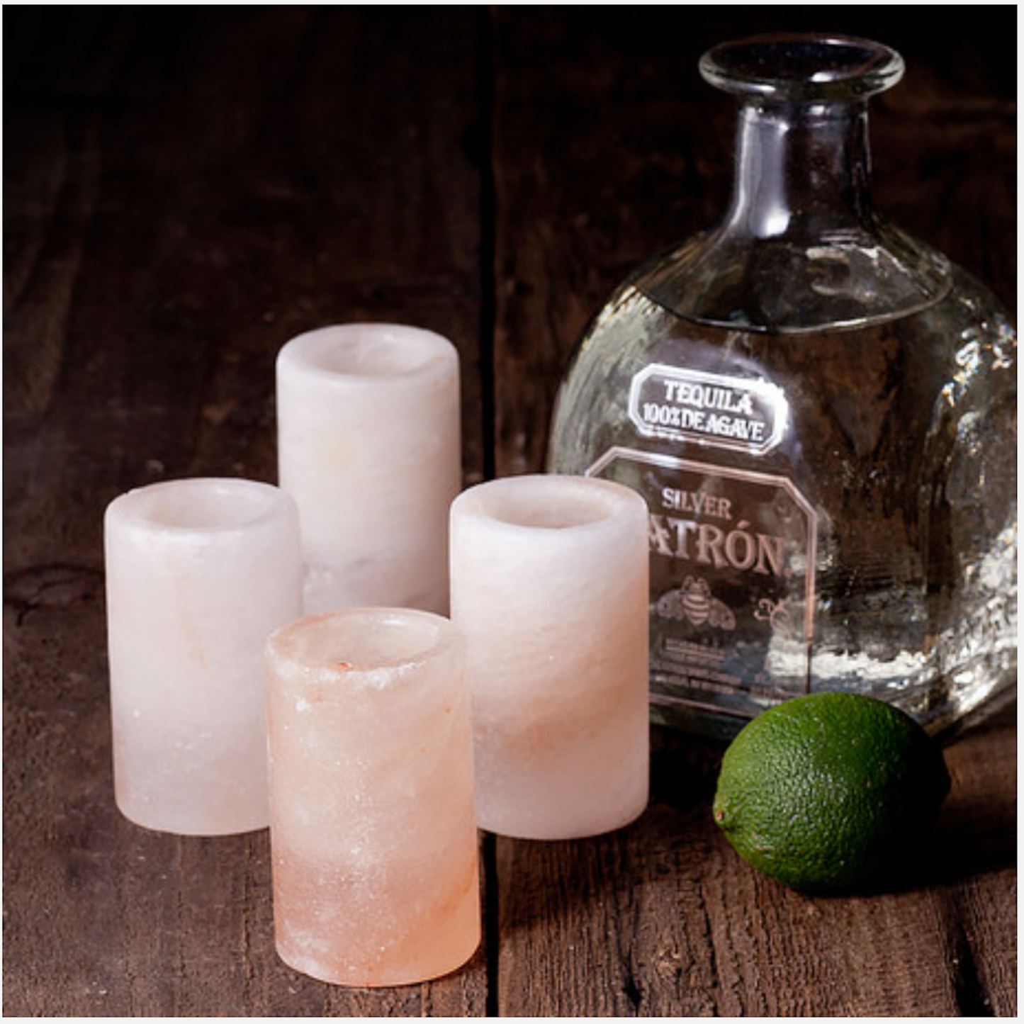 Outset Himalayan Pink Salt Drinking Glasses, Set 4, 1-ounce