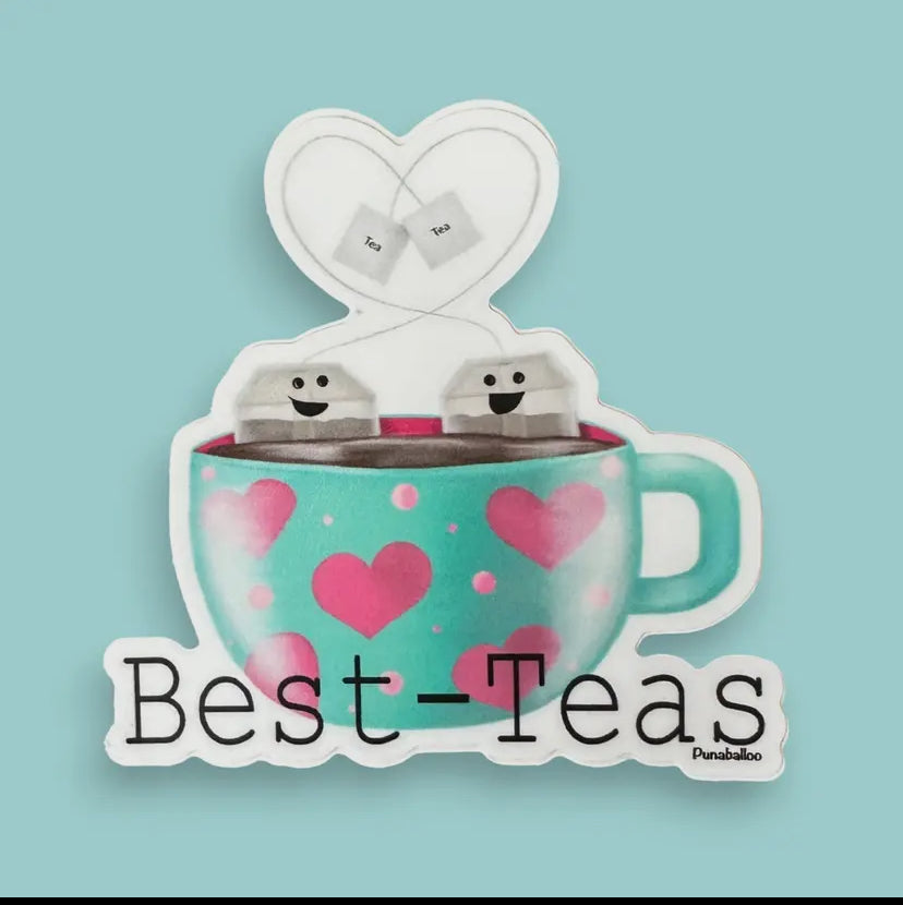 Best-Teas Sticker - 3" Vinyl Pun Sticker, Waterproof & Matte