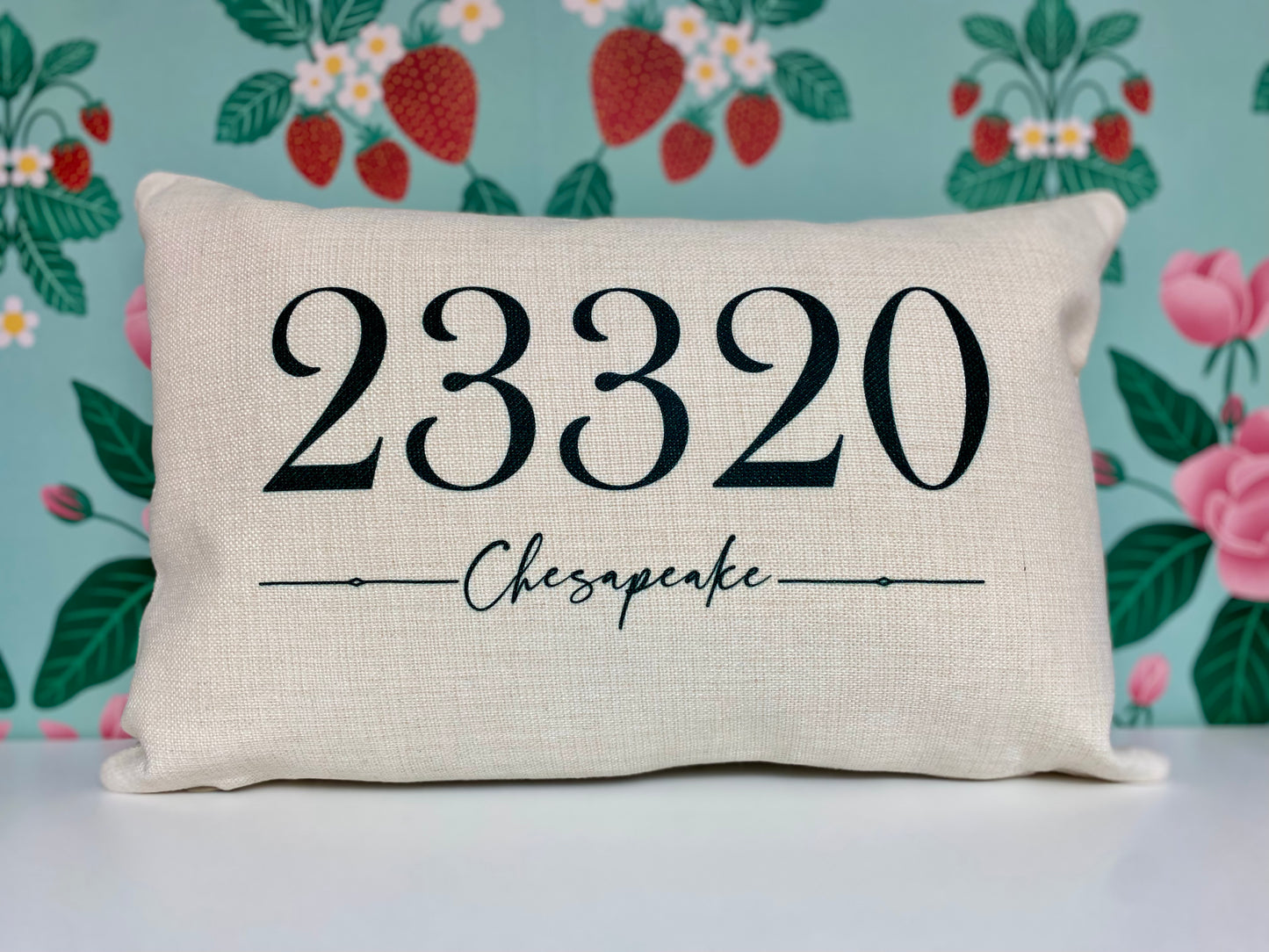 23320 Chesapeake Zip Code Outdoor Pillow