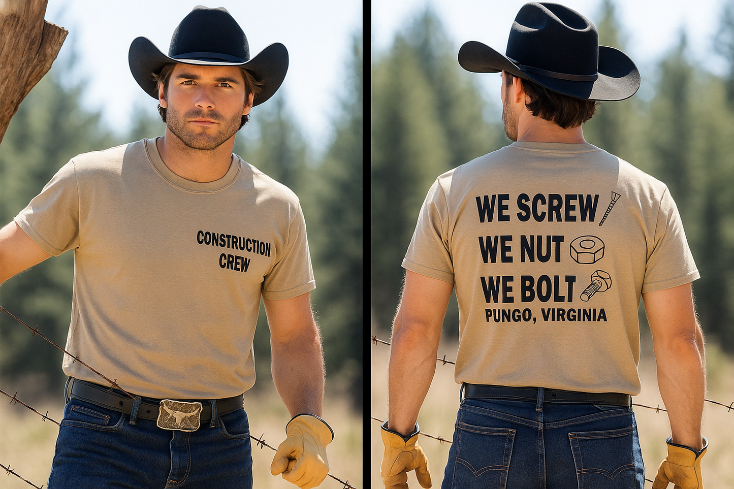 Construction Crew T-Shirt - Pungo, Virginia