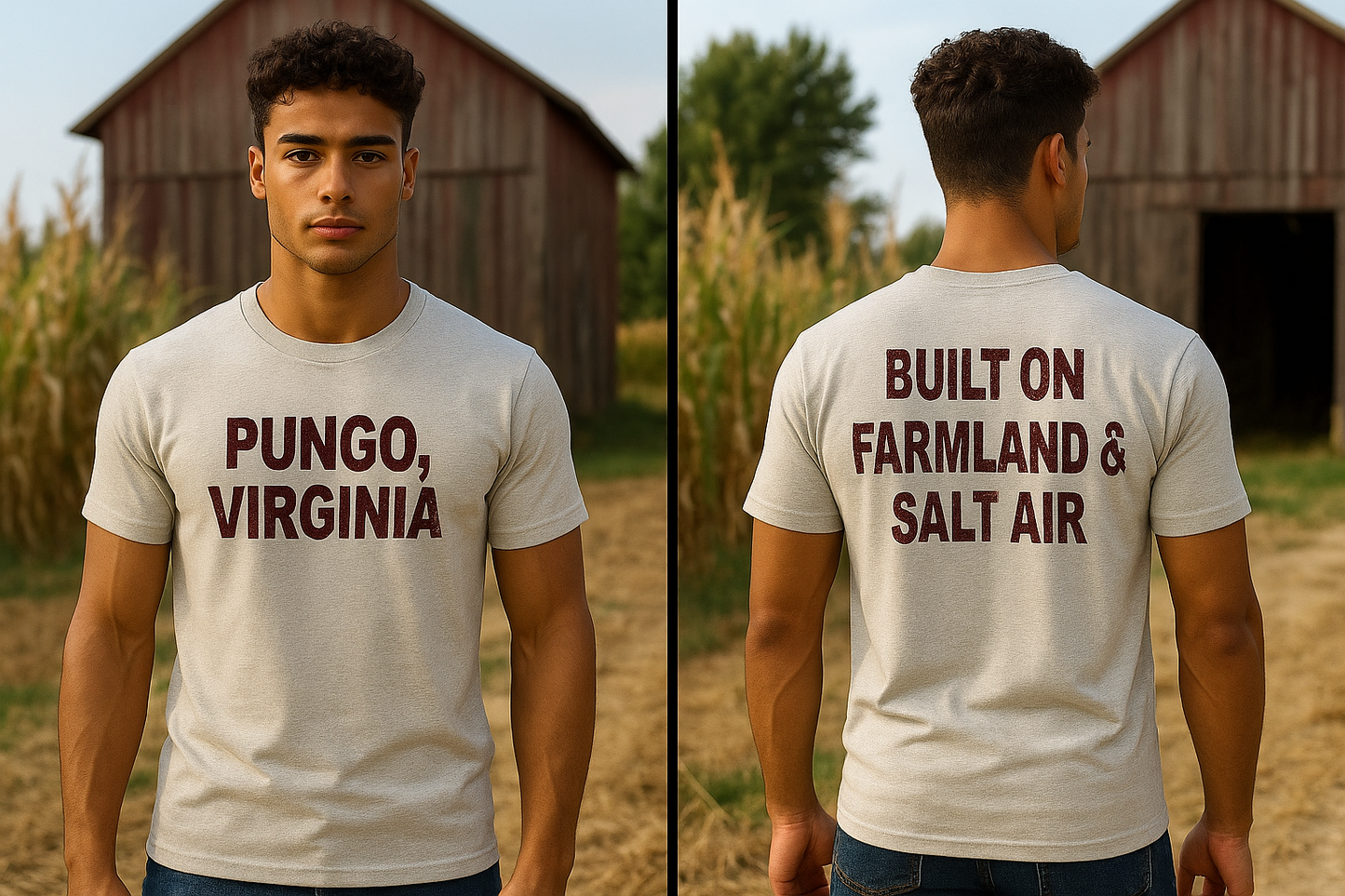 Pungo Pride T-Shirt – “Built on Farmland & Salt Air”
