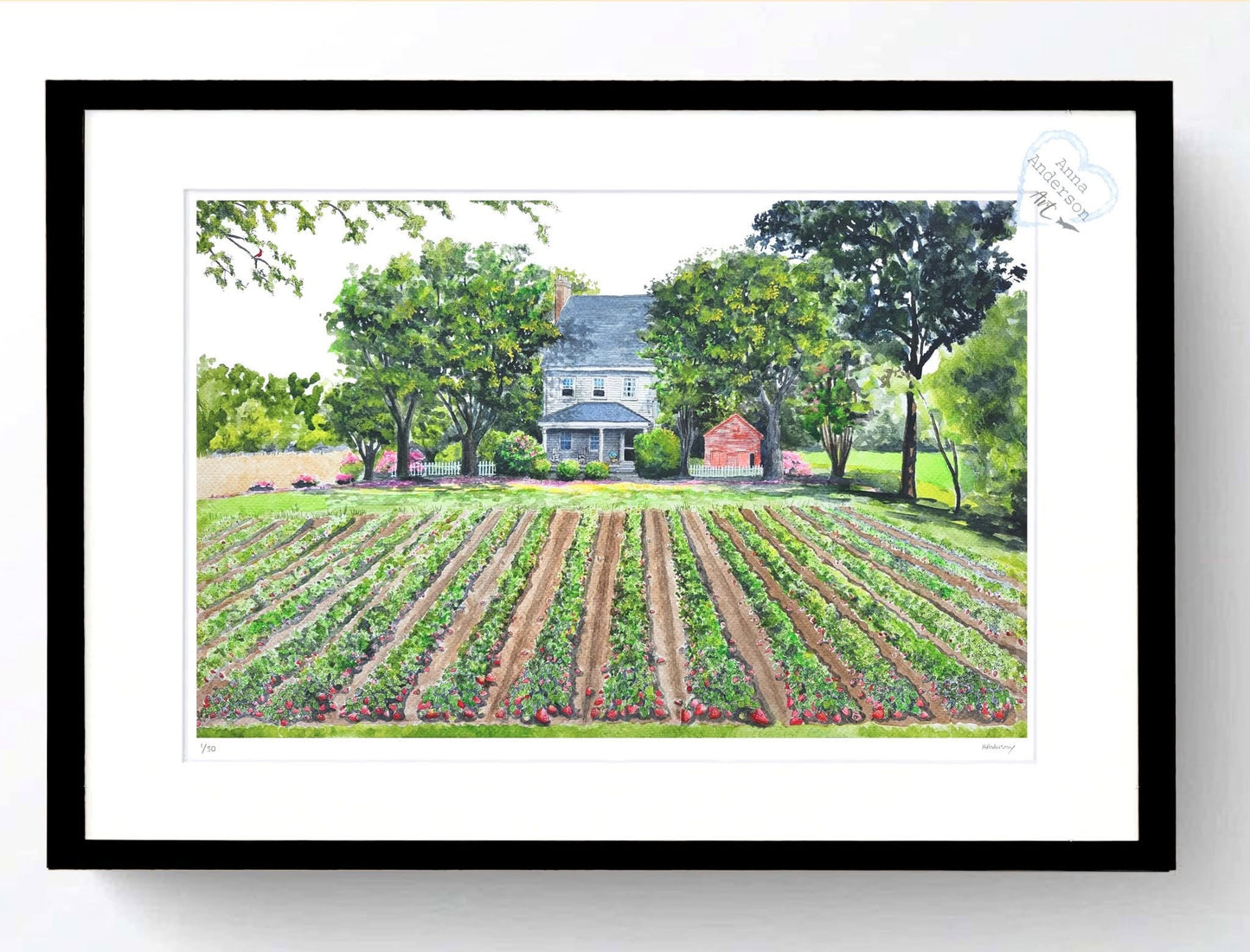 Anna Anderson Original Artwork - Pungo Strawberry Farm