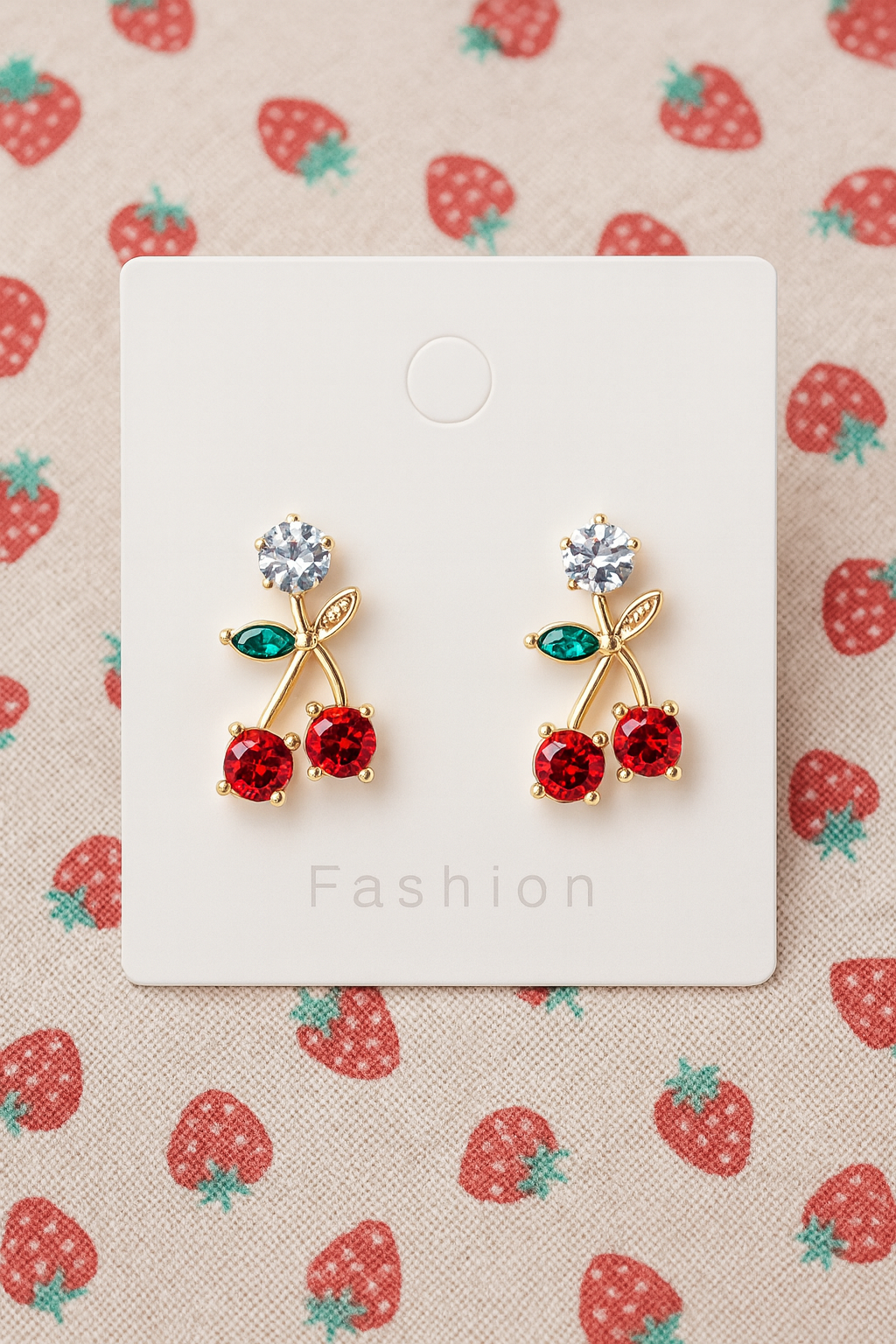 Cherry Crystal Earrings 💎🍒