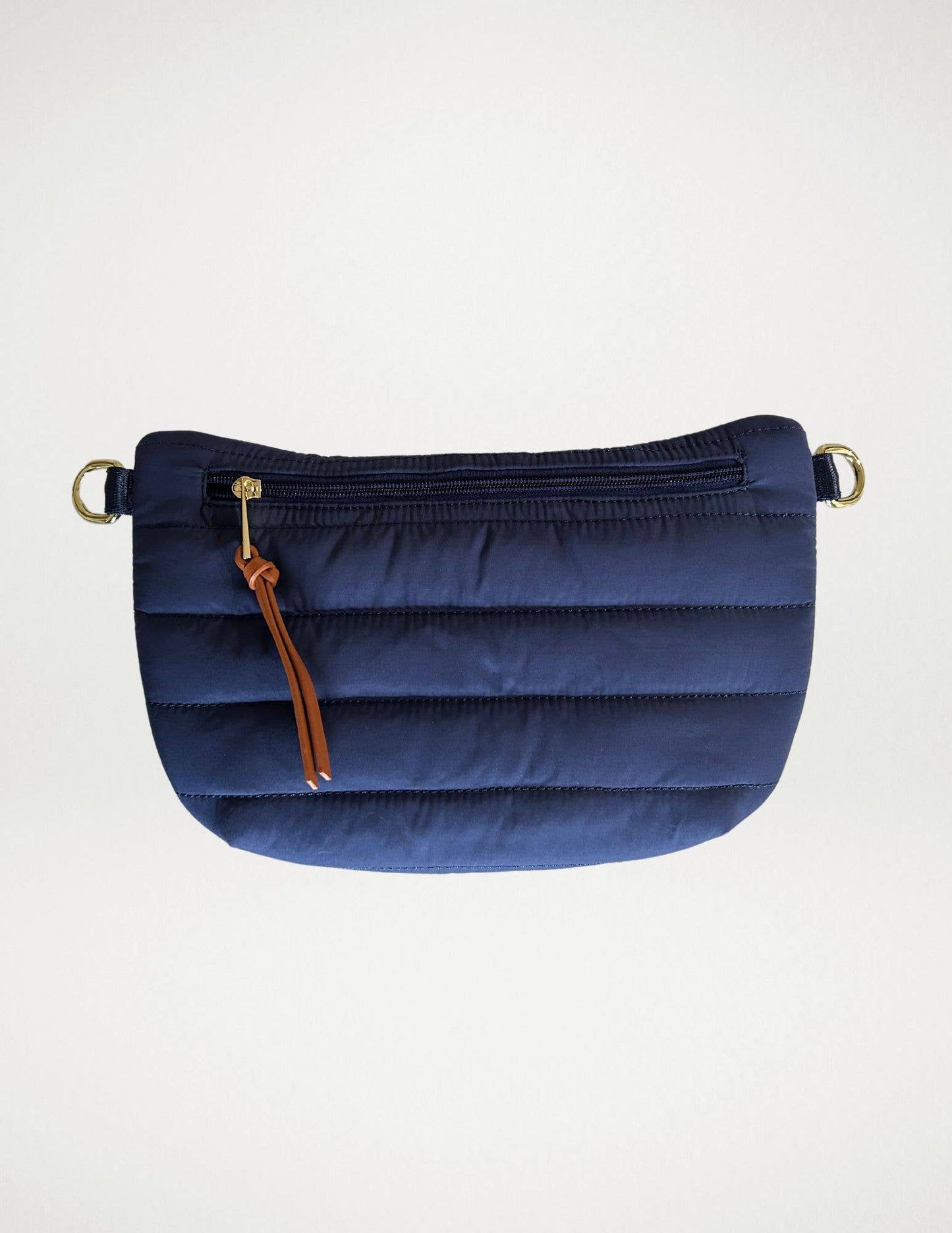 Addison Quilted Nylon Waist/ Sling Bag - Navy